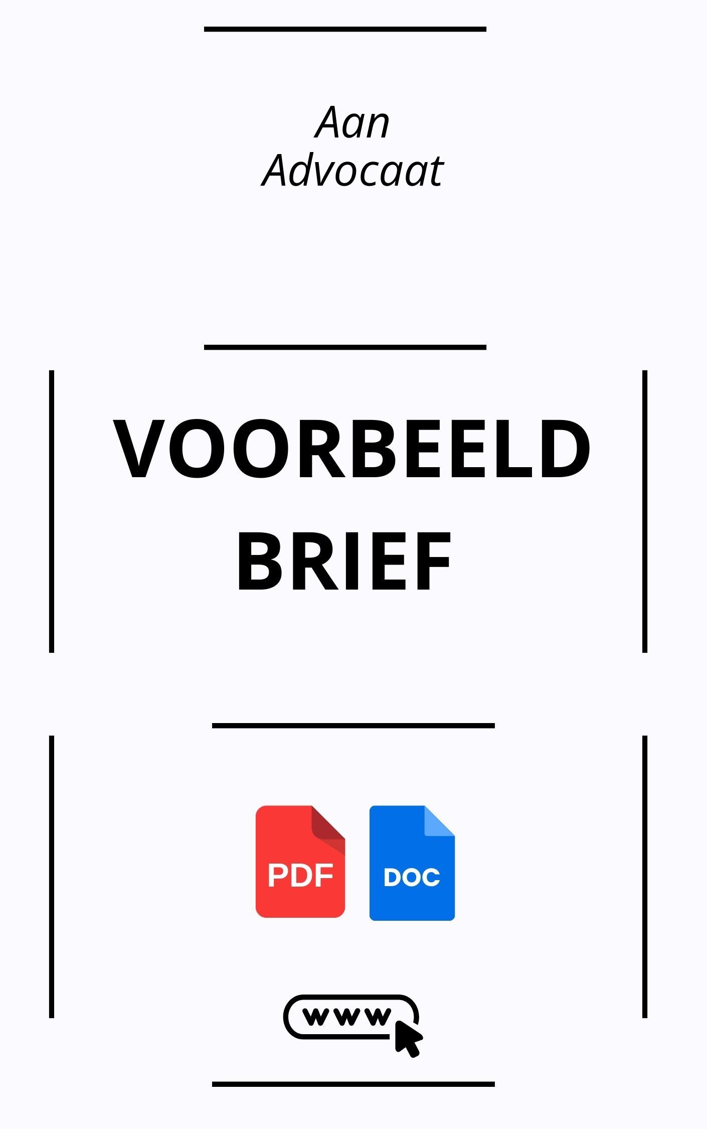 Voorbeeldbrief Aan Advocaat