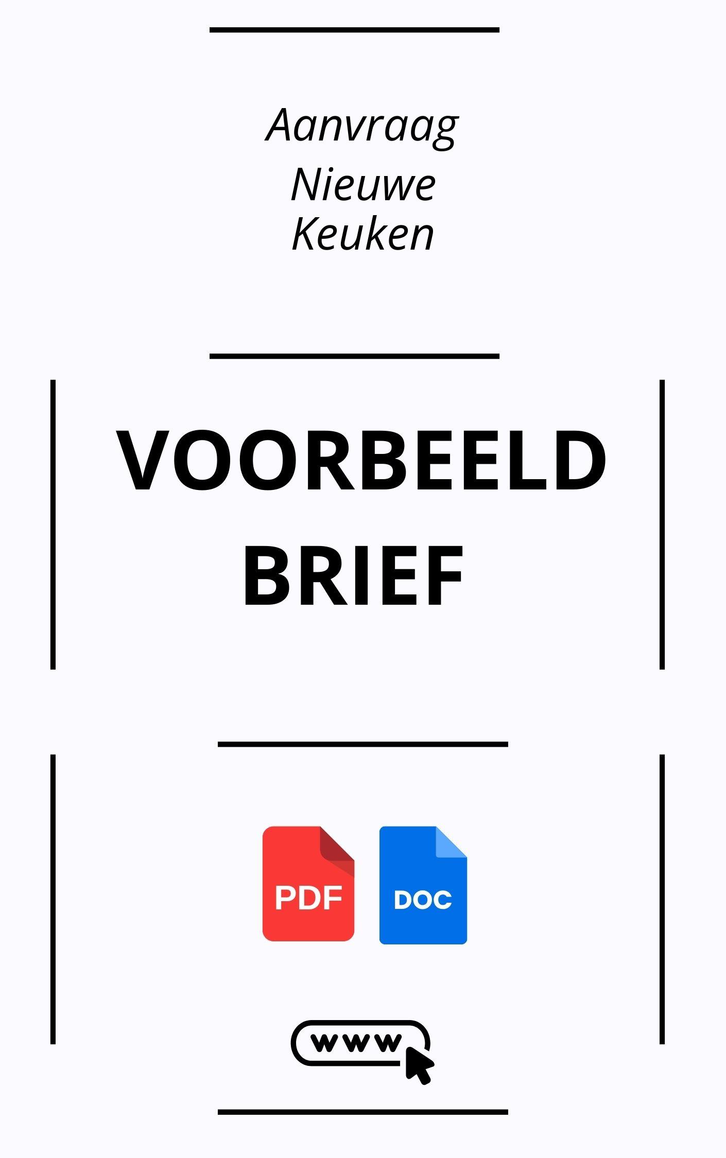 Voorbeeldbrief Aanvraag Nieuwe Keuken