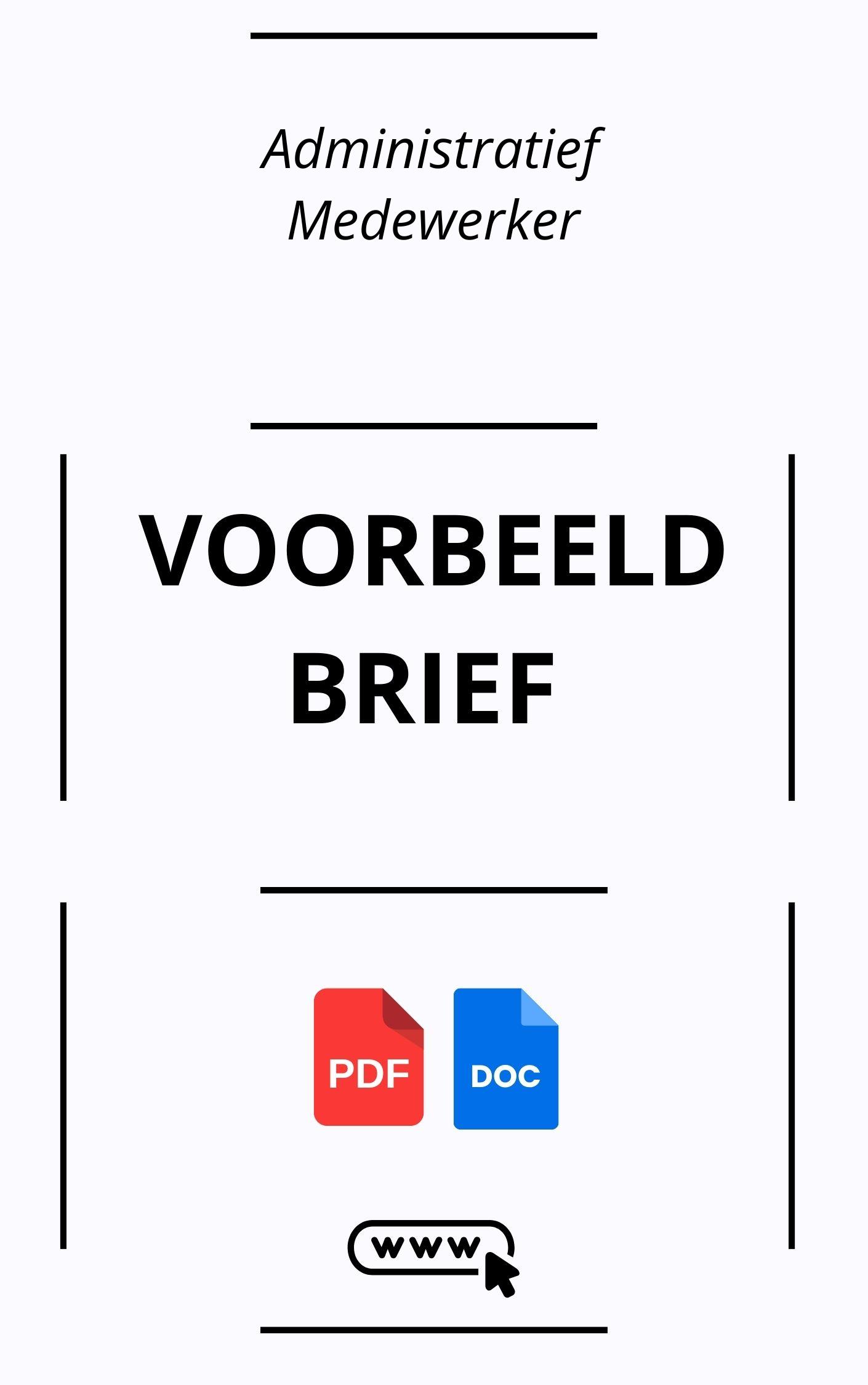 Voorbeeldbrief Administratief Medewerker