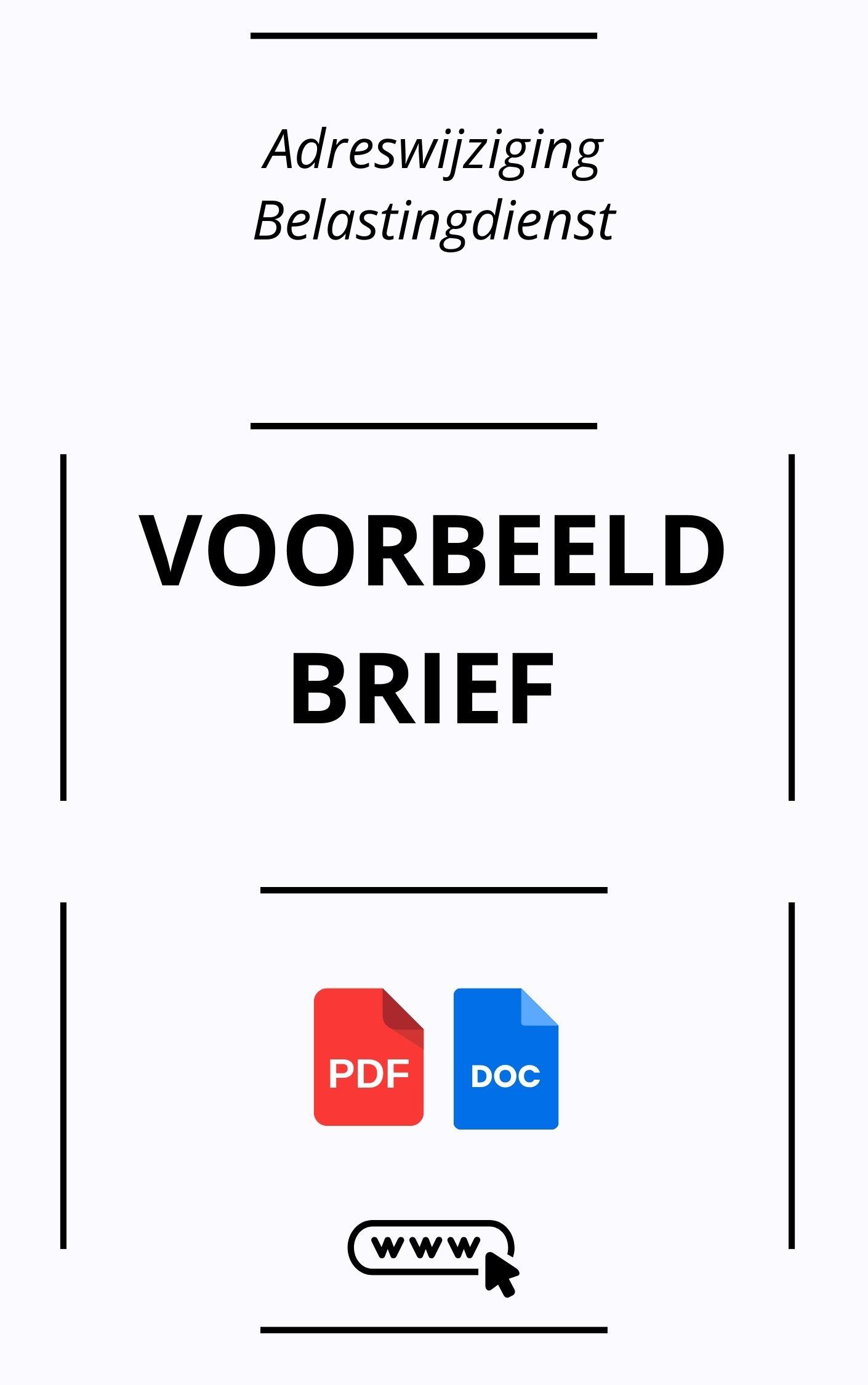 Voorbeeldbrief Adreswijziging Belastingdienst