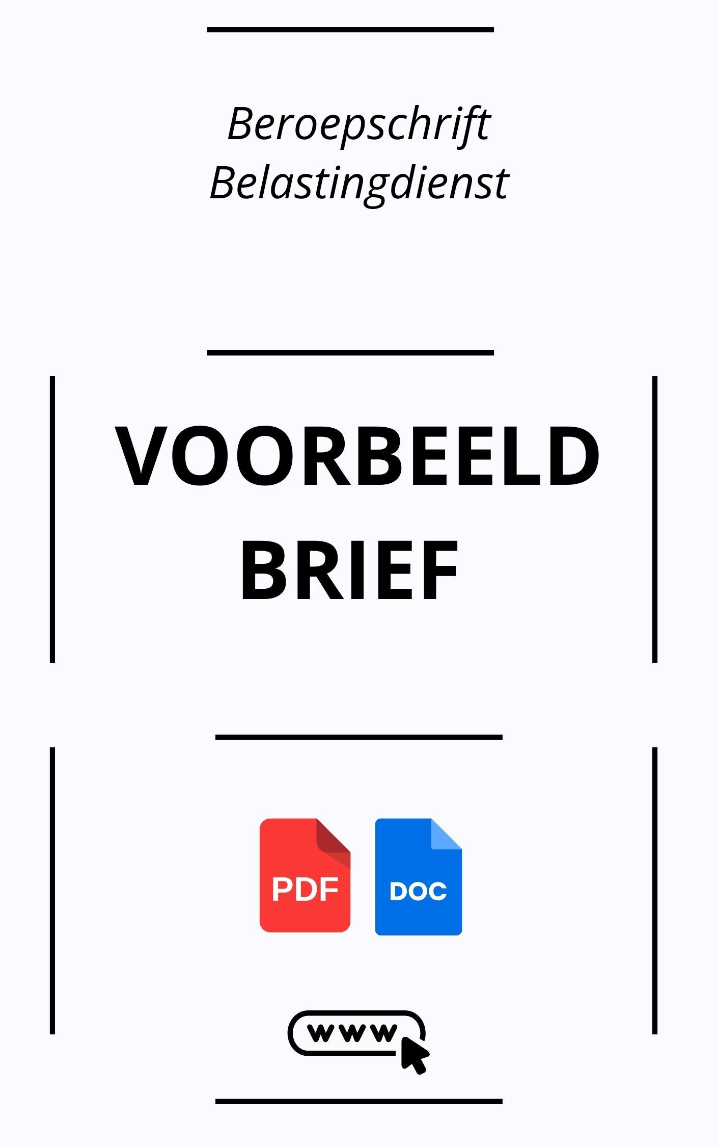 Voorbeeldbrief Beroepschrift Belastingdienst