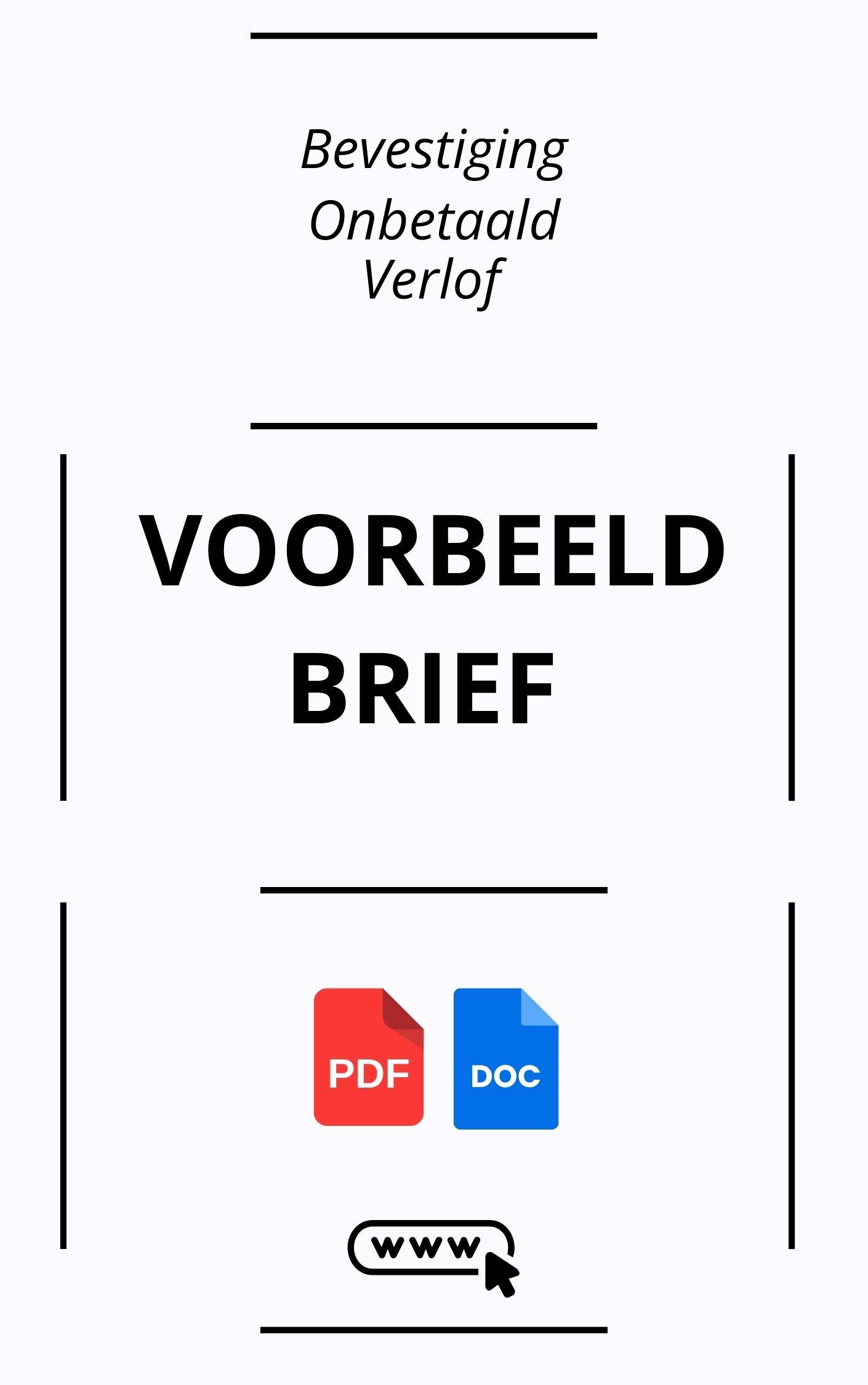 Voorbeeldbrief Bevestiging Onbetaald Verlof