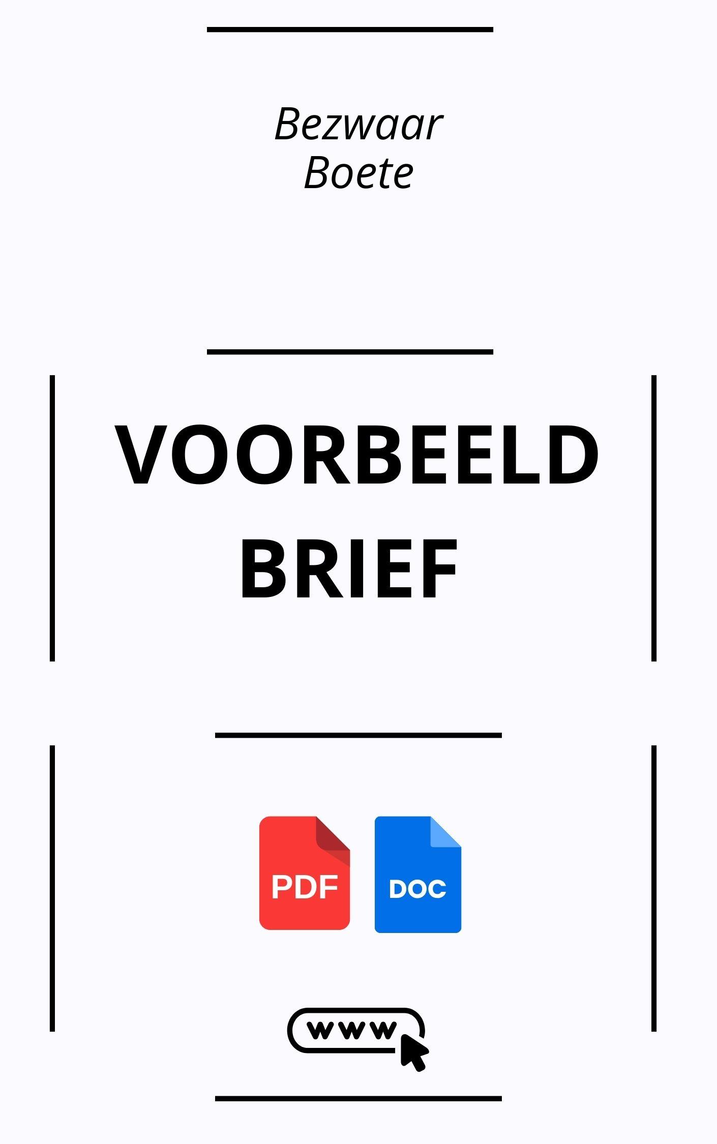 Voorbeeldbrief Bezwaar Boete