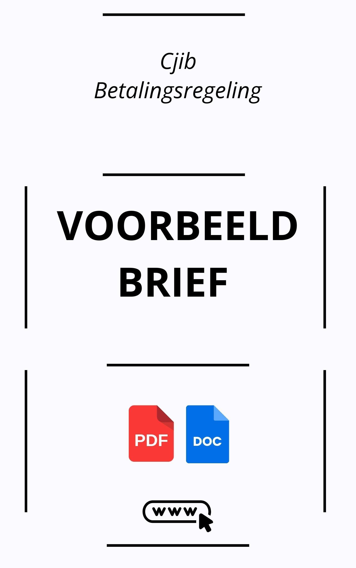 Cjib Betalingsregeling Voorbeeldbrief