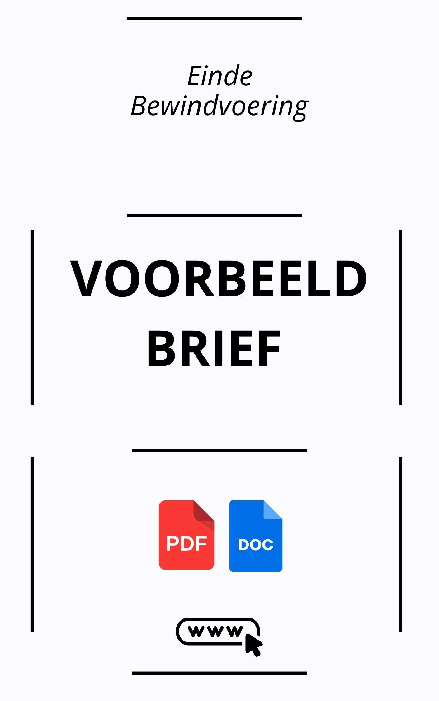 Voorbeeldbrief Einde Bewindvoering