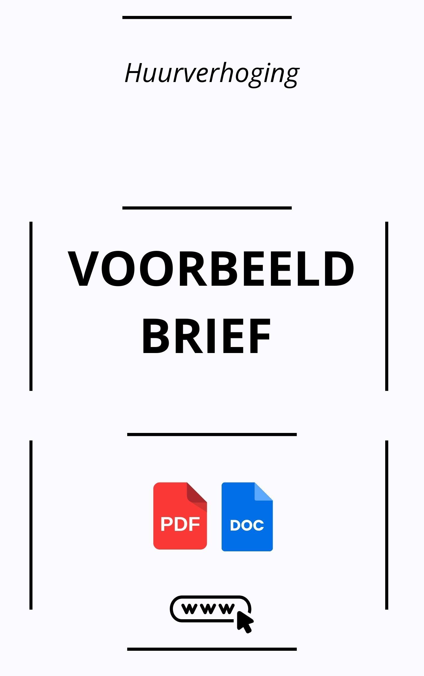 Voorbeeldbrief Huurverhoging