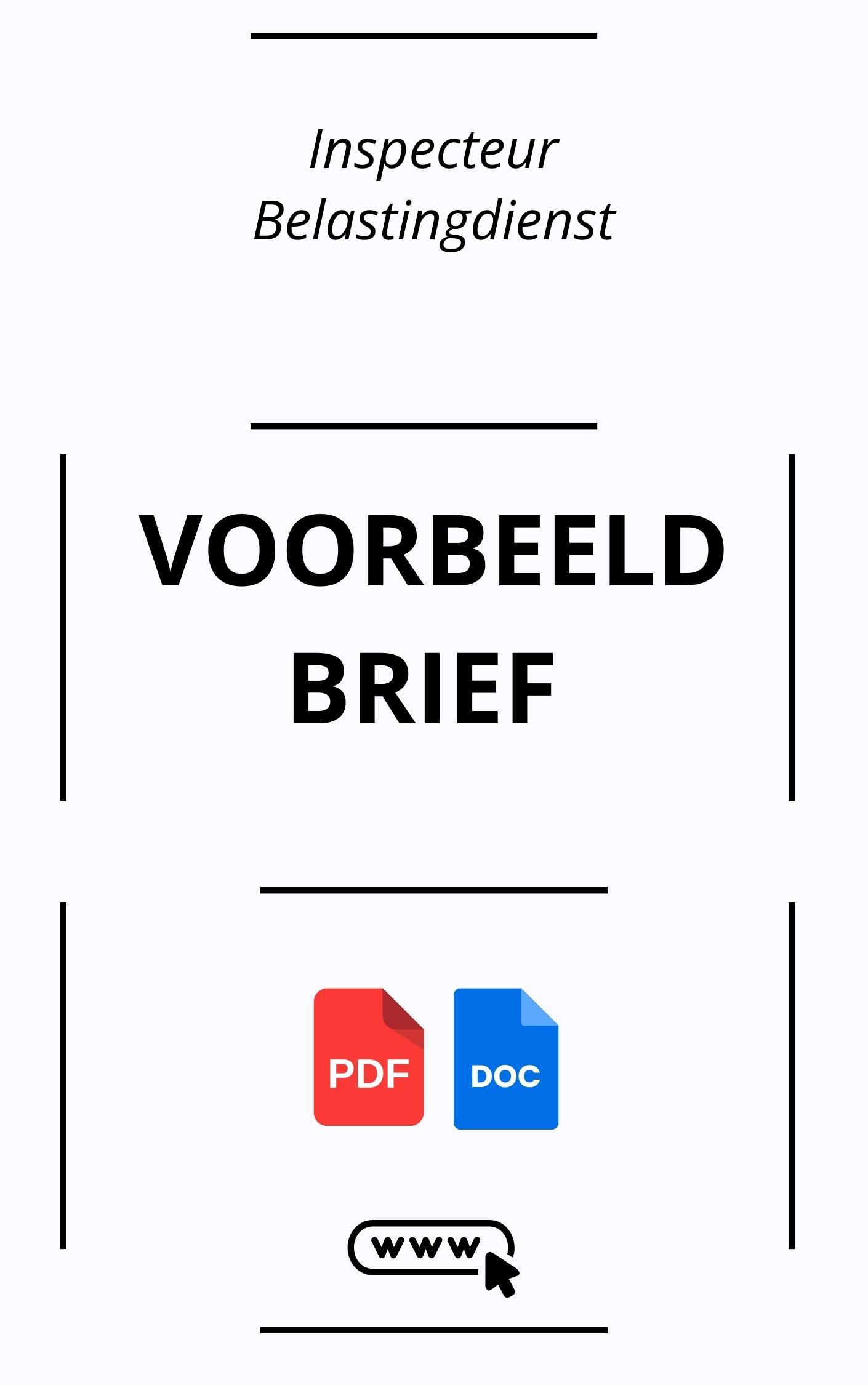 Voorbeeldbrief Inspecteur Belastingdienst