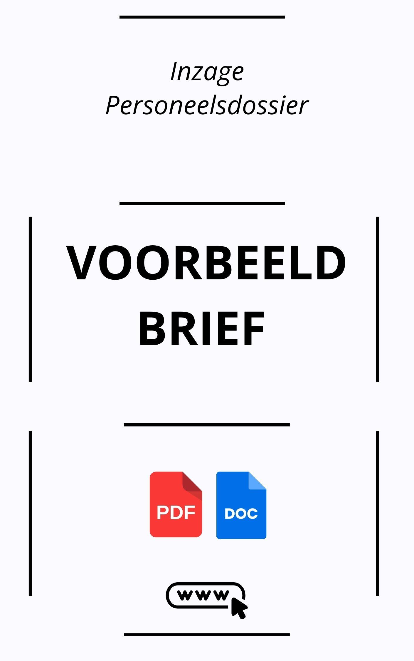 Voorbeeldbrief Inzage Personeelsdossier