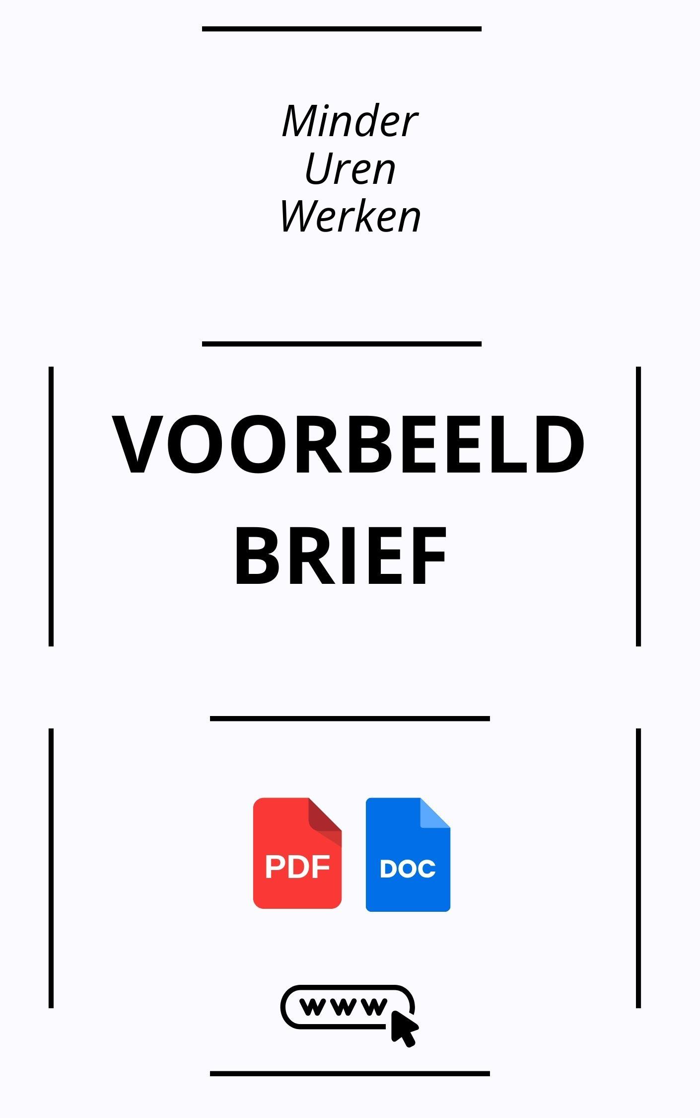 Voorbeeldbrief Minder Uren Werken