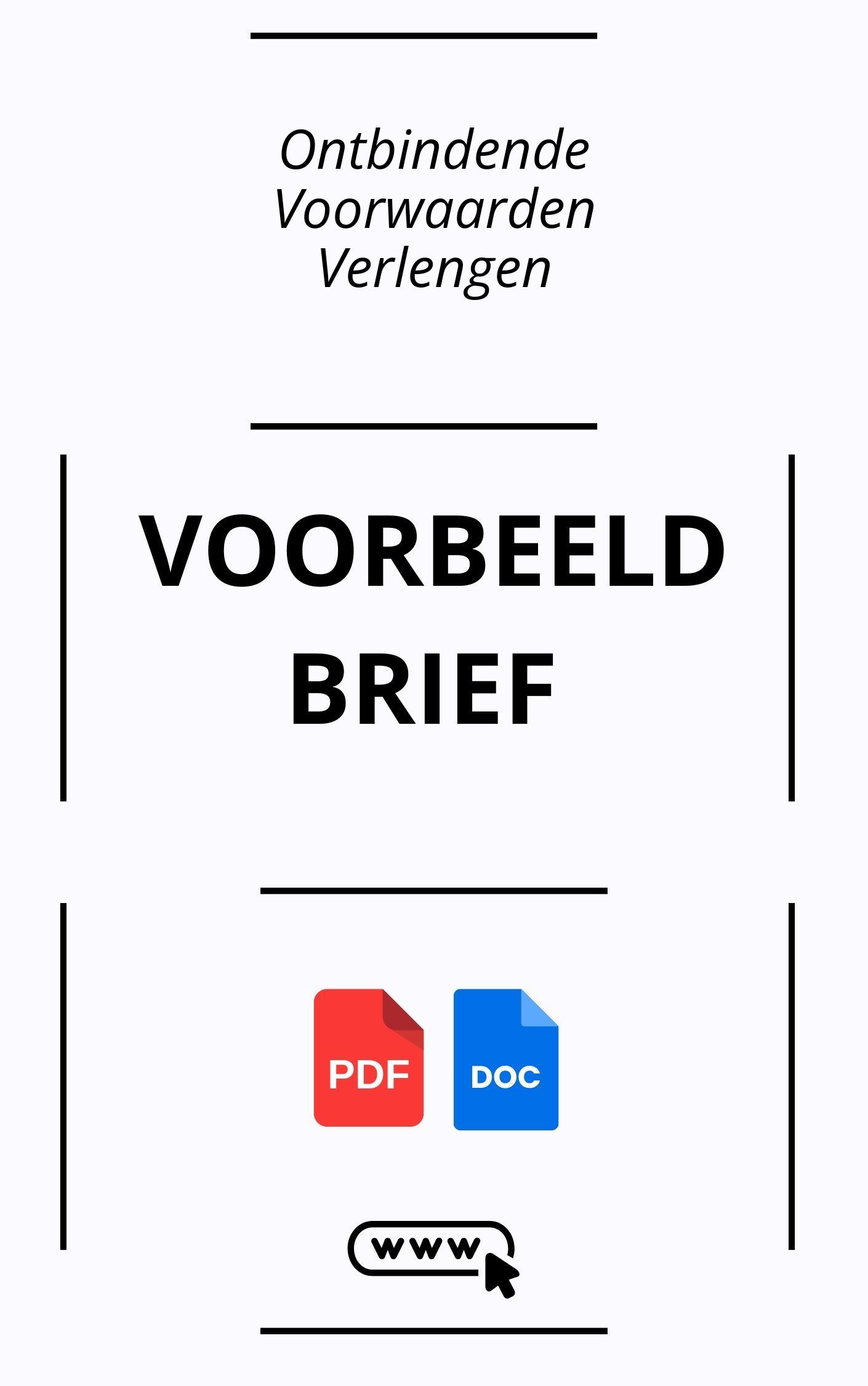 Ontbindende Voorwaarden Verlengen Voorbeeldbrief