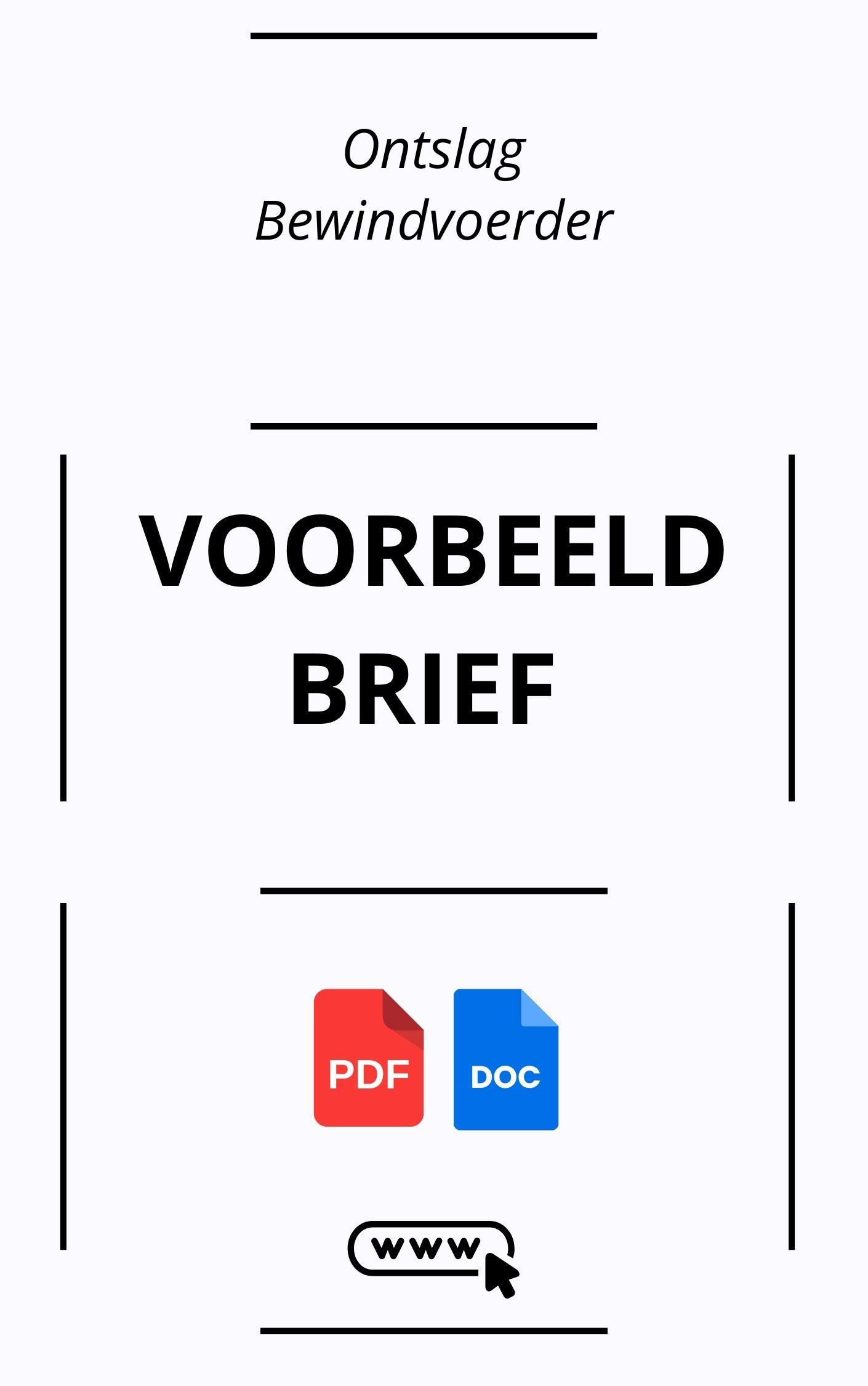 Voorbeeldbrief Ontslag Bewindvoerder