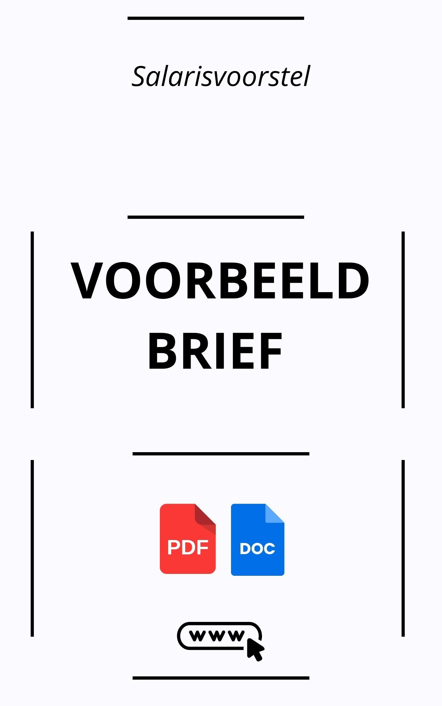 Voorbeeldbrief Salarisvoorstel