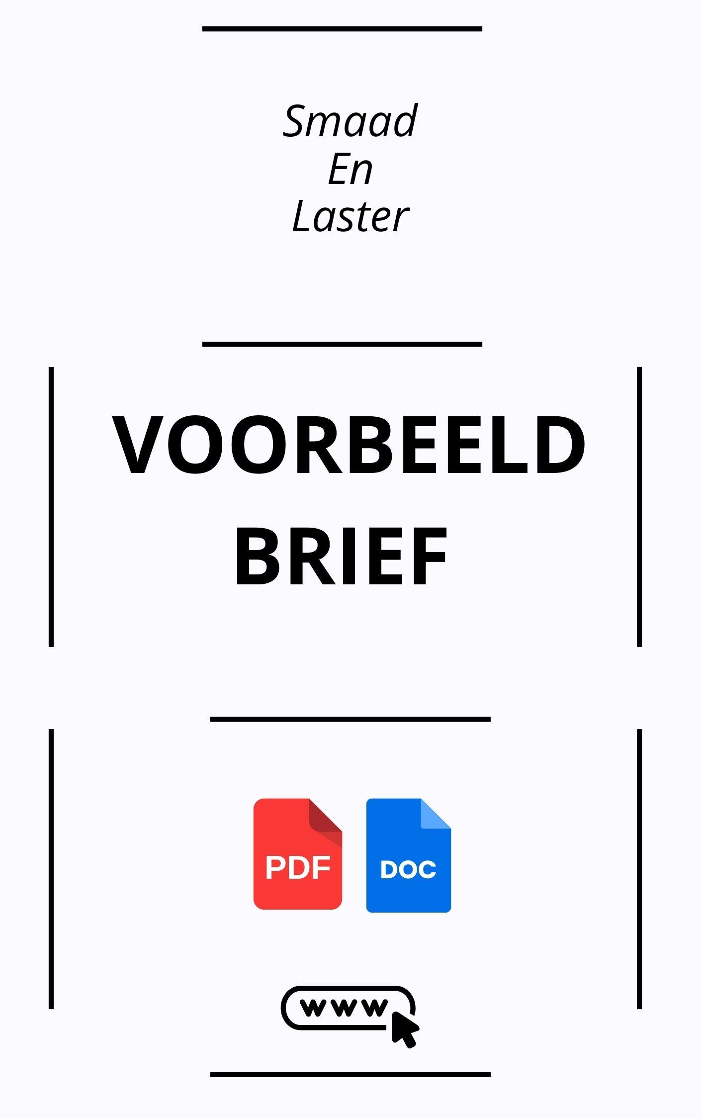 Voorbeeldbrief Smaad En Laster