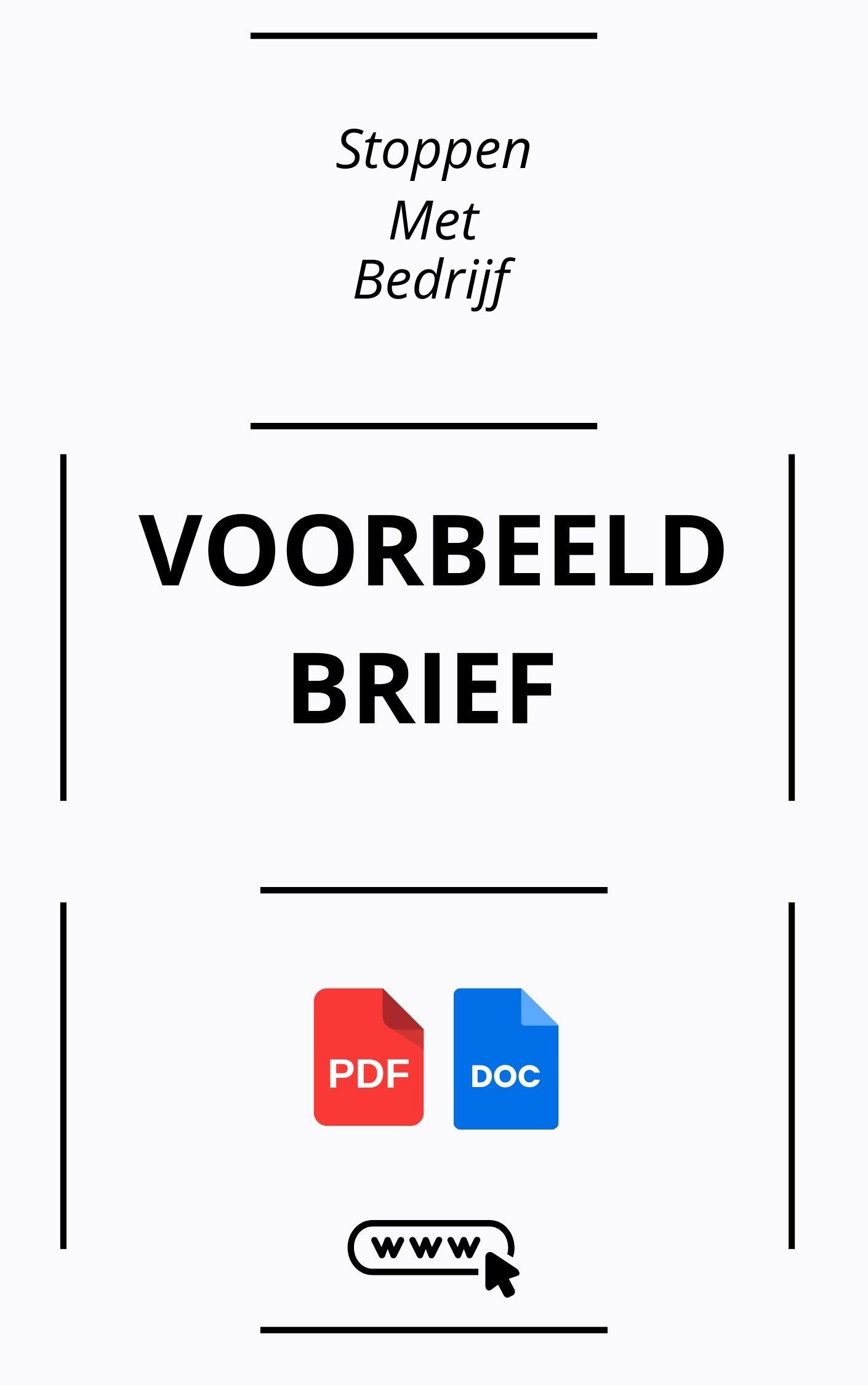 Voorbeeldbrief Stoppen Met Bedrijf