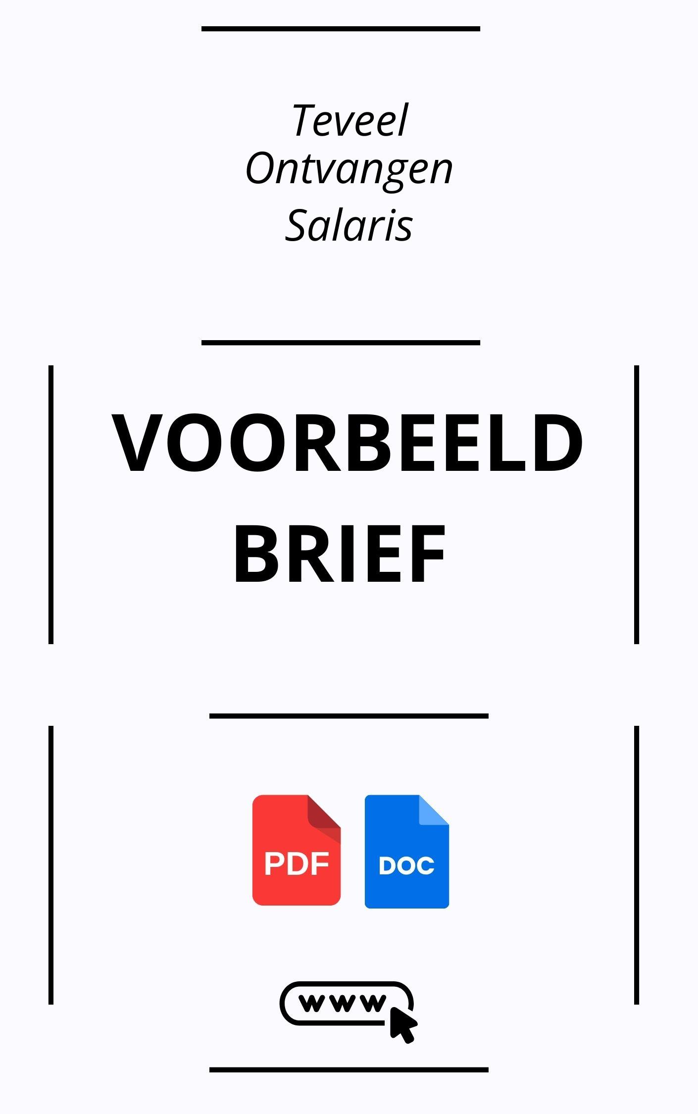 Voorbeeldbrief Teveel Ontvangen Salaris