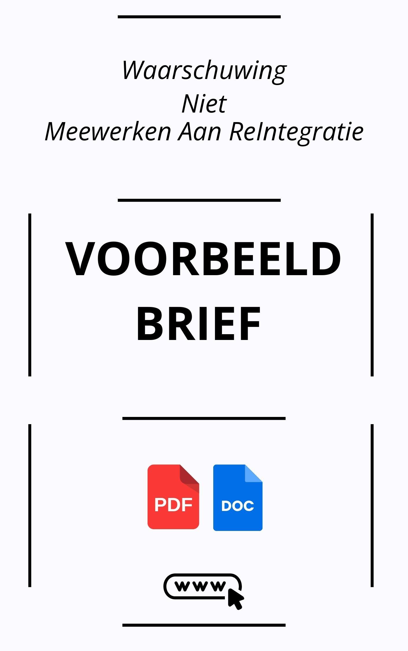 Voorbeeldbrief Waarschuwing Niet Meewerken Aan Re-Integratie